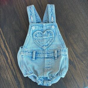 Old Navy Light Blue Kids Overalls with Heart 6-12 months